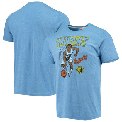 Ja Morant Memphis Grizzlies Homage Comic Book Player Tri-Blend T-Shirt - Light Blue cheap