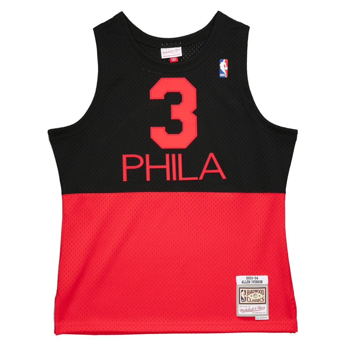 Allen Iverson Philadelphia 76ers 2003/04 Hardwood Classics Reload 2.0 Swingman Jersey - Black | Mitchell & Ness sale
