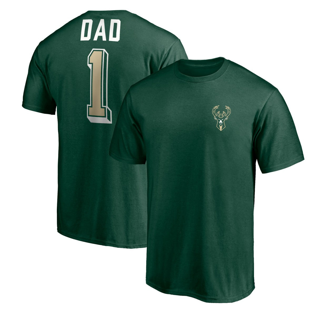 Milwaukee Bucks Number One Dad T-Shirt - Green shop