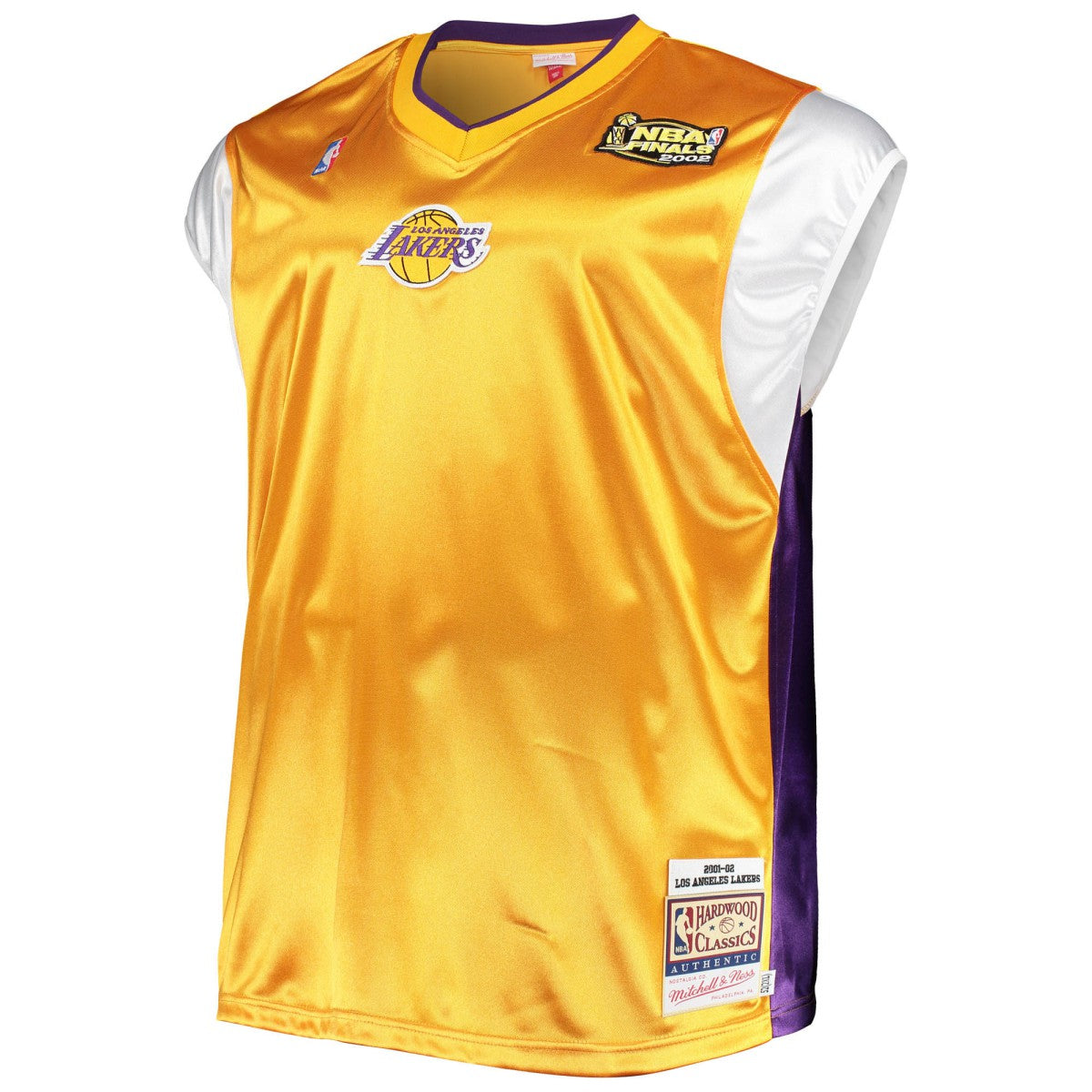 Los Angeles Lakers Hardwood Classics Big & Tall On-Court Shooting V-Neck Shirt - Gold/Purple | Mitchell & Ness sale