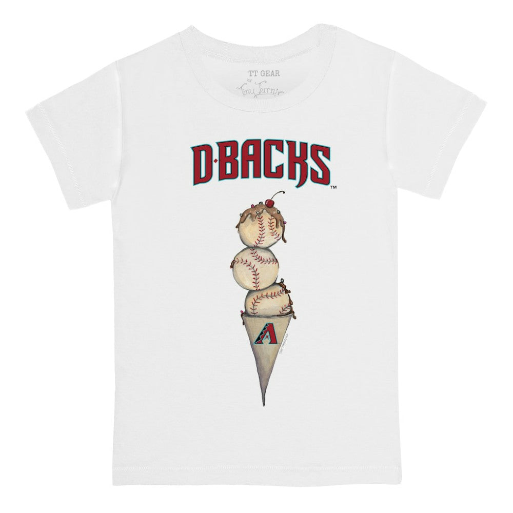 Arizona Diamondbacks Tiny Turnip Youth Triple Scoop T-Shirt - White