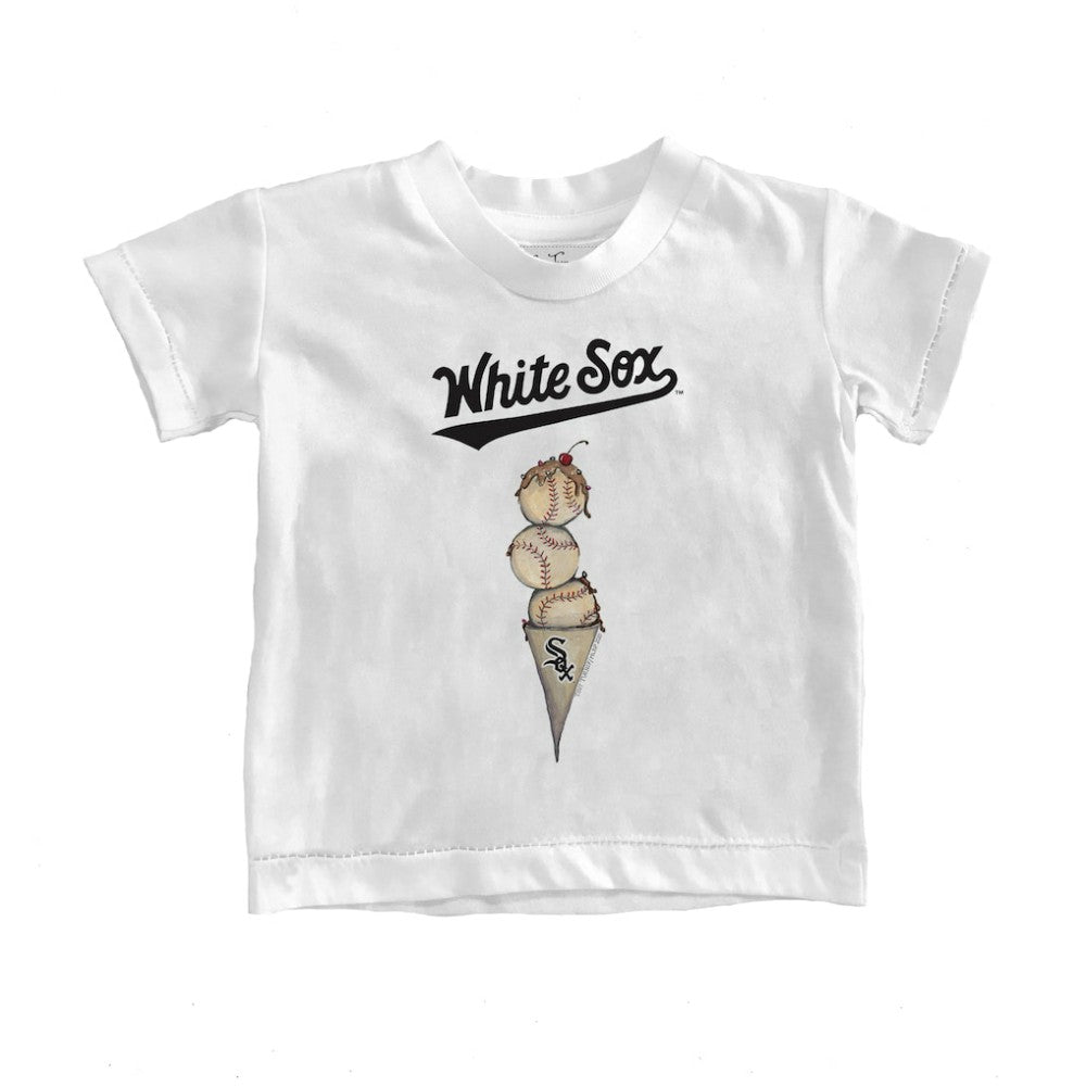 Chicago White Sox Tiny Turnip Youth Triple Scoop T-Shirt - White