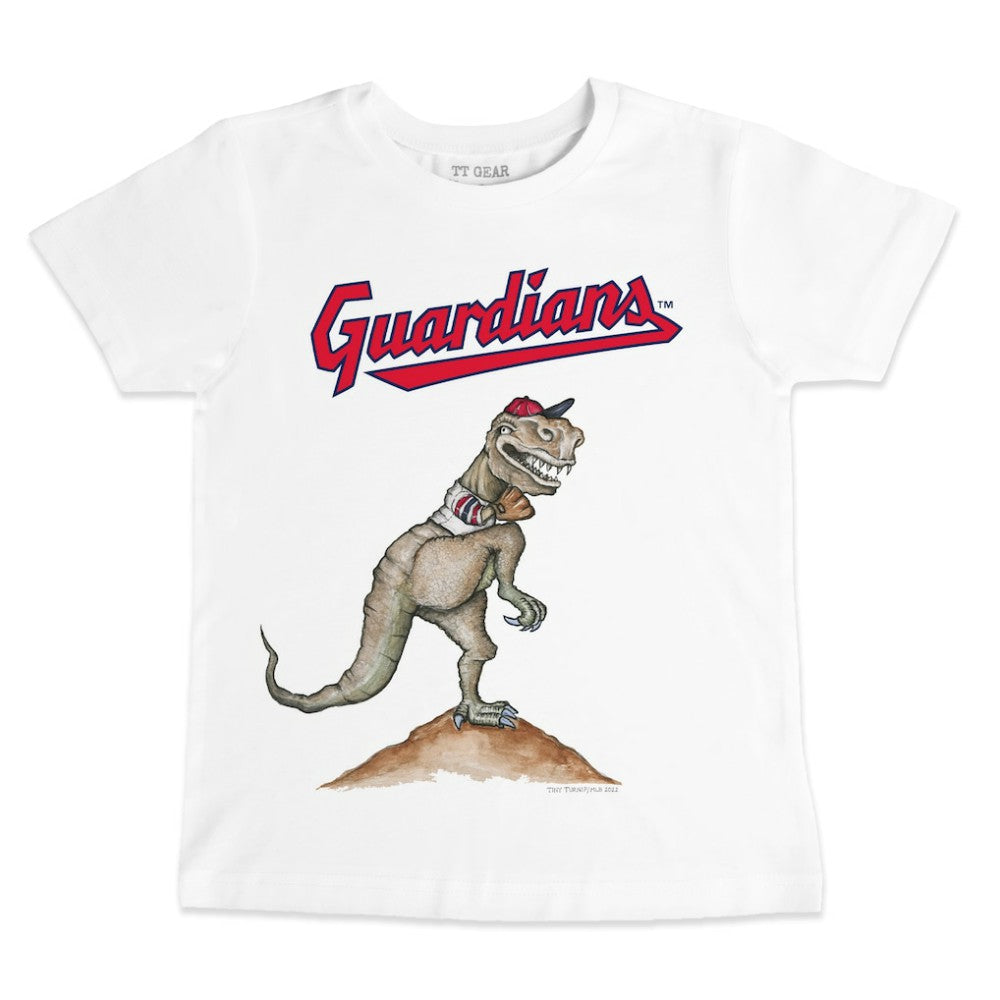 Cleveland Guardians Tiny Turnip Youth TT Rex T-Shirt - White