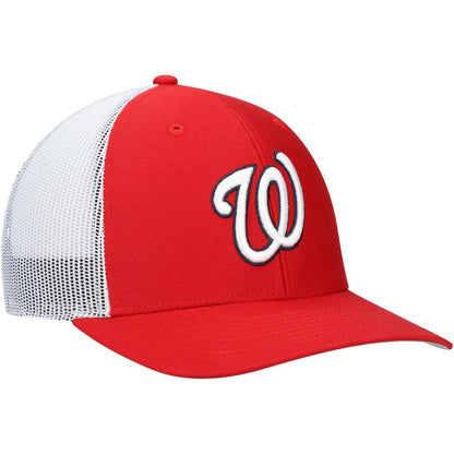Washington Nationals Primary Logo Trucker Snapback Hat - Red/White | 47 brand