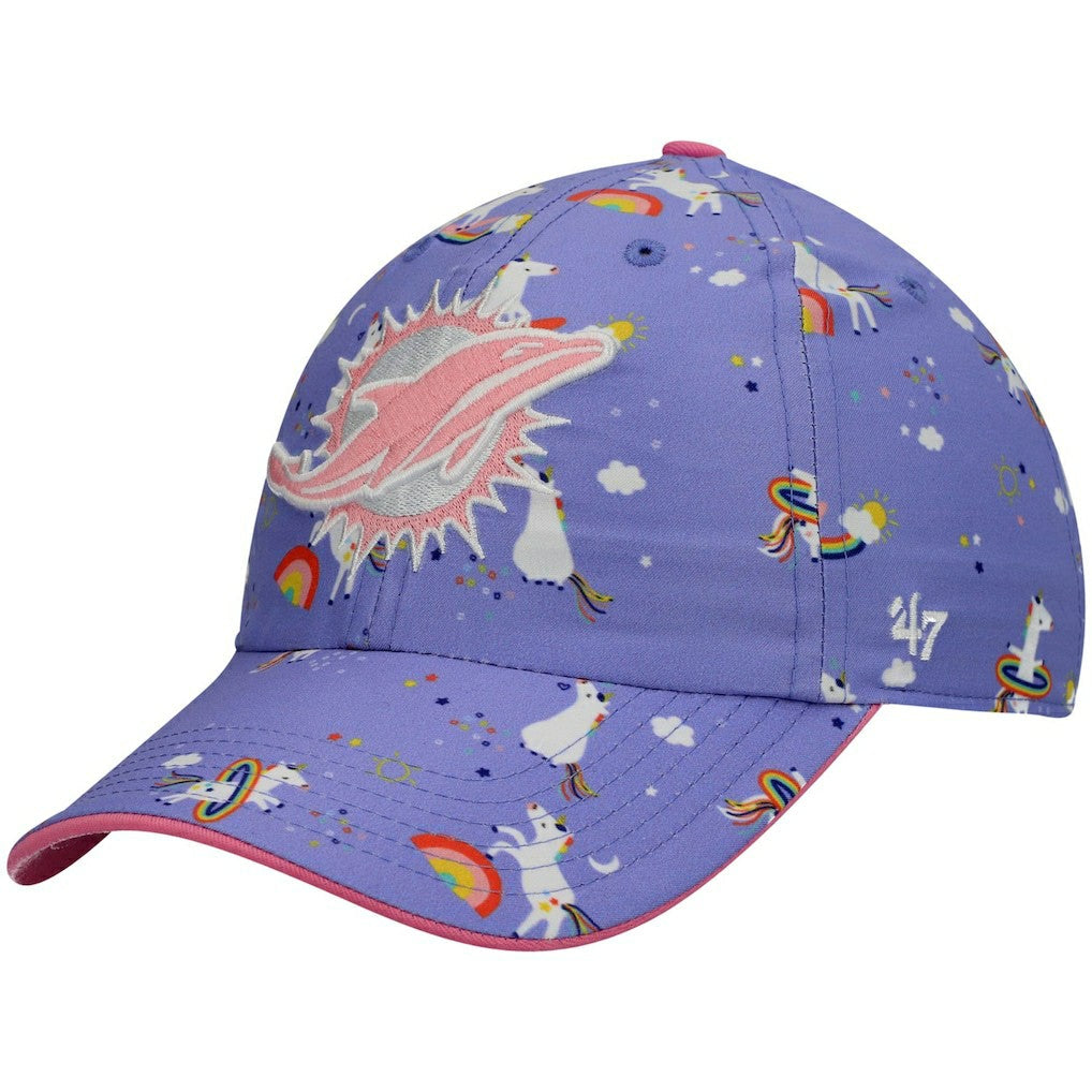 Miami Dolphins '47 Girls Preschool Unicorn Clean Up Adjustable Hat - Purple online