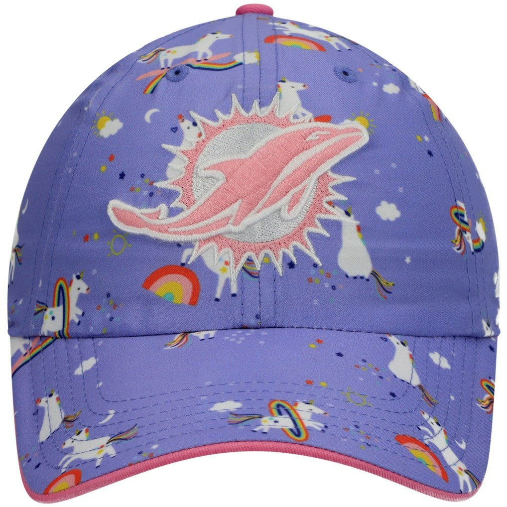 Miami Dolphins '47 Girls Preschool Unicorn Clean Up Adjustable Hat - Purple online