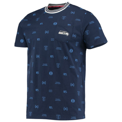 Seattle Seahawks Tommy Hilfiger Essential Pocket T-Shirt - College Navy cheap