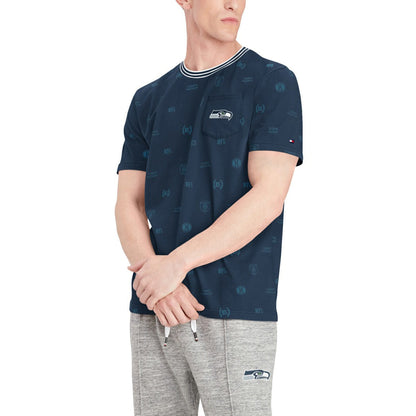 Seattle Seahawks Tommy Hilfiger Essential Pocket T-Shirt - College Navy cheap