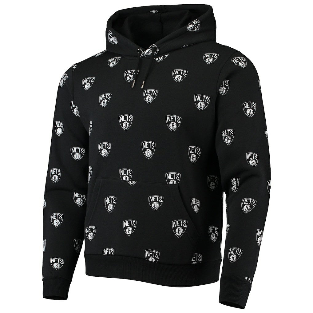 Brooklyn Nets The Wild Collective Unisex Allover Logo Pullover Hoodie - Black discount