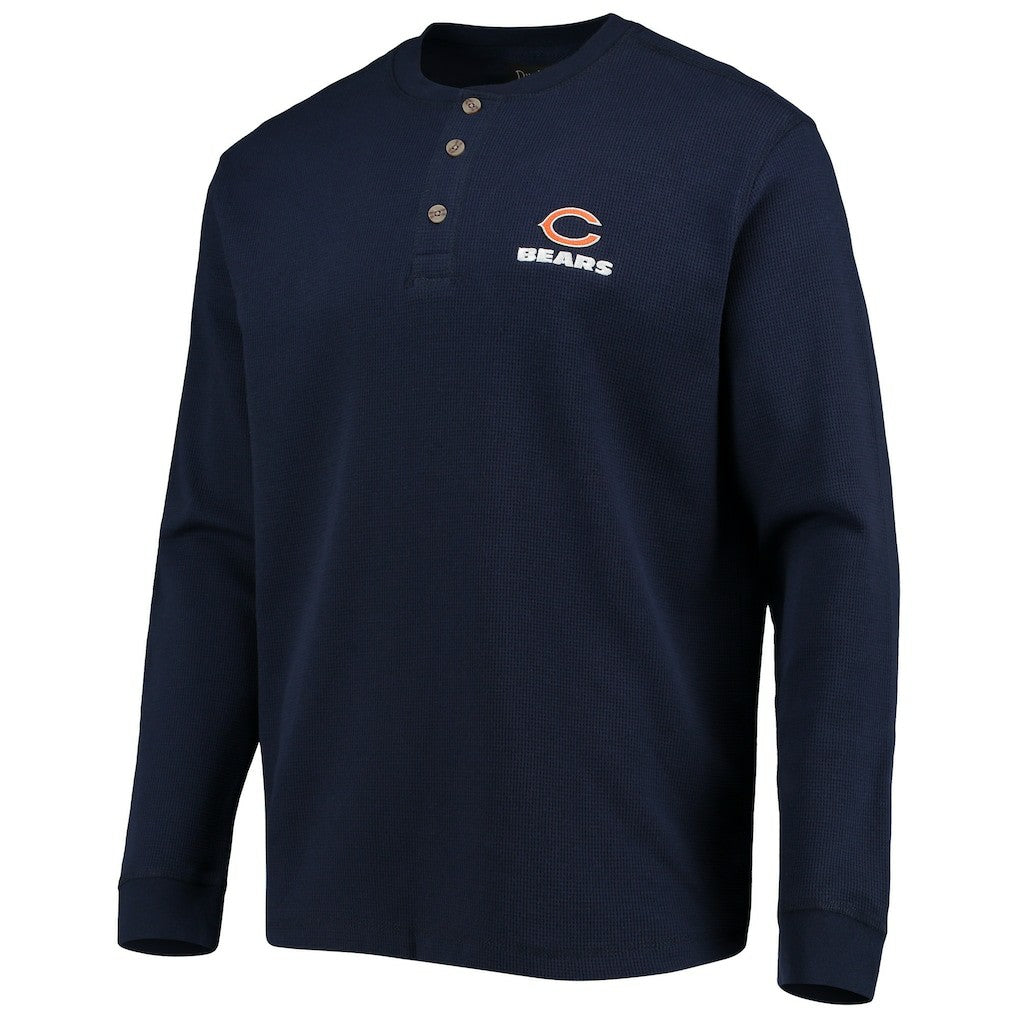 Chicago Bears Dunbrooke Logo Maverick Thermal Henley Long Sleeve T-Shirt - Navy for sale