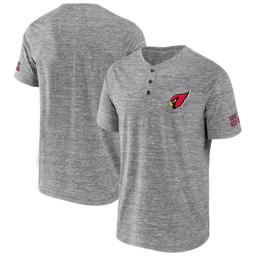 Arizona Cardinals NFL x Darius Rucker Collection Slub Henley T-Shirt - Heathered Gray sale