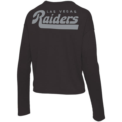 Las Vegas Raiders Junk Food Women's Pocket Thermal Long Sleeve T-Shirt - Black discount