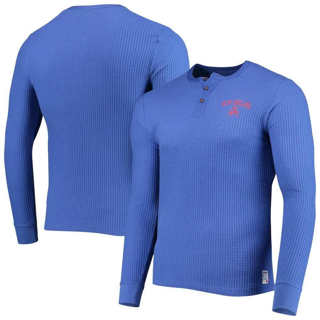 New England Patriots Junk Food Thermal Henley Long Sleeve T-Shirt - Royal outlet