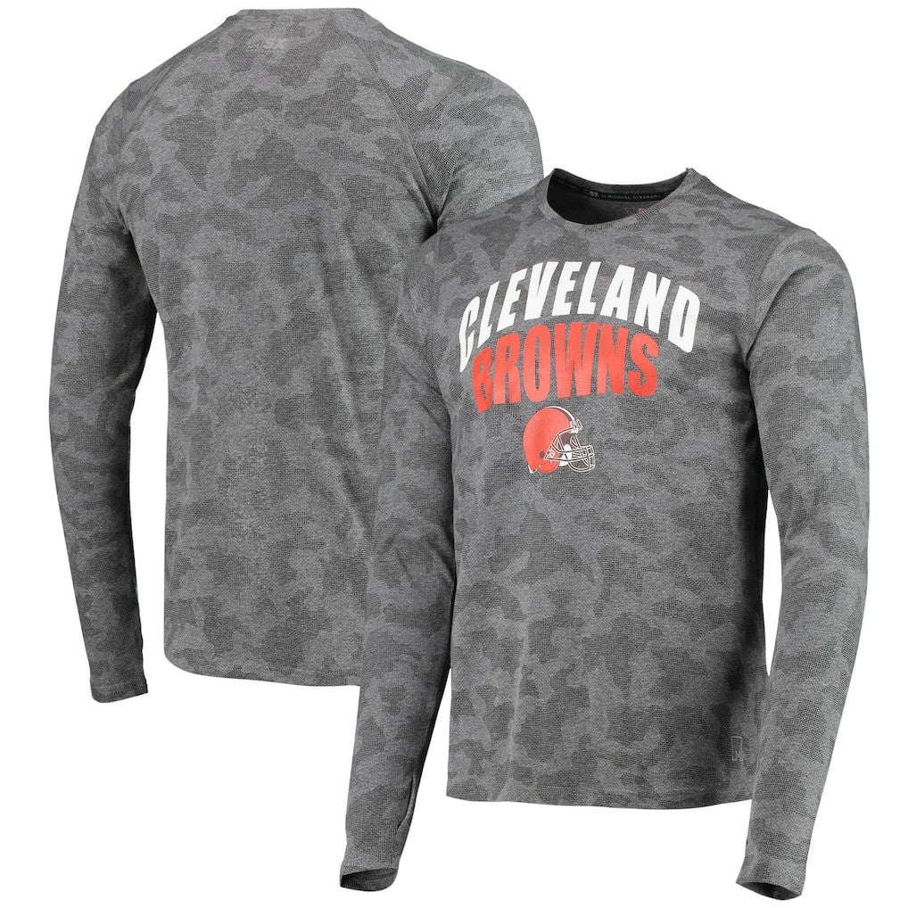 Cleveland Browns MSX by Michael Strahan Camo Performance Long Sleeve T-Shirt - Black for sale