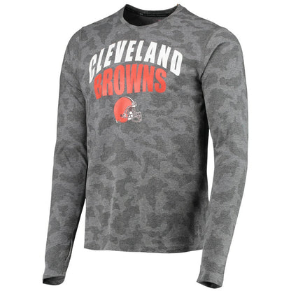 Cleveland Browns MSX by Michael Strahan Camo Performance Long Sleeve T-Shirt - Black for sale