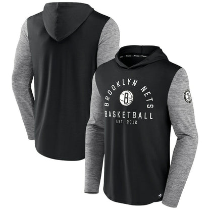 Brooklyn Nets Deep Rotation Performance Pullover Hoodie - Black/Heathered Charcoal | Fanatics sale