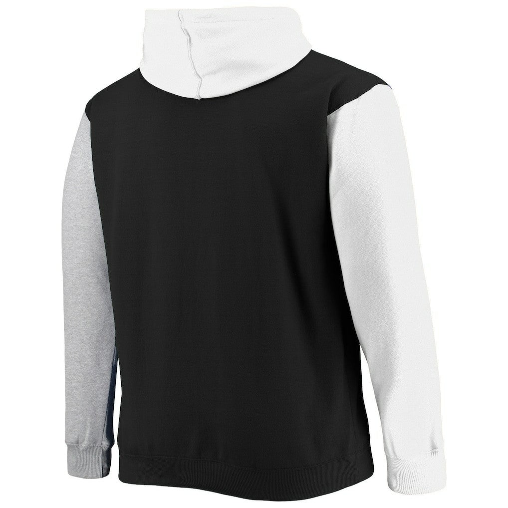 Brooklyn Nets Big & Tall Double Contrast Pullover Hoodie - Black/White | Fanatics sale