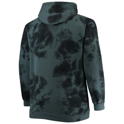 Brooklyn Nets Big & Tall Wordmark Cloud Dye Pullover Hoodie - Black | Fanatics discount