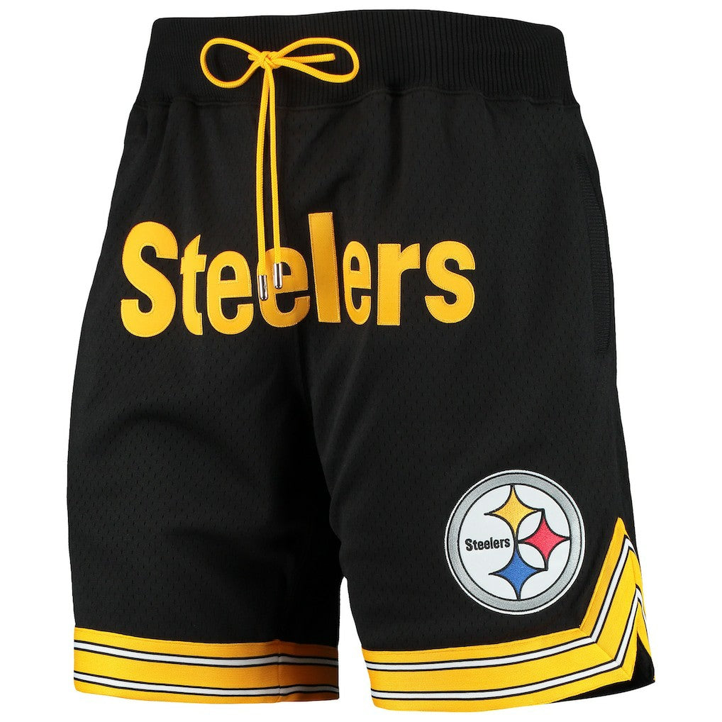 Pittsburgh Steelers Just Don Gold Rush Shorts - Black online