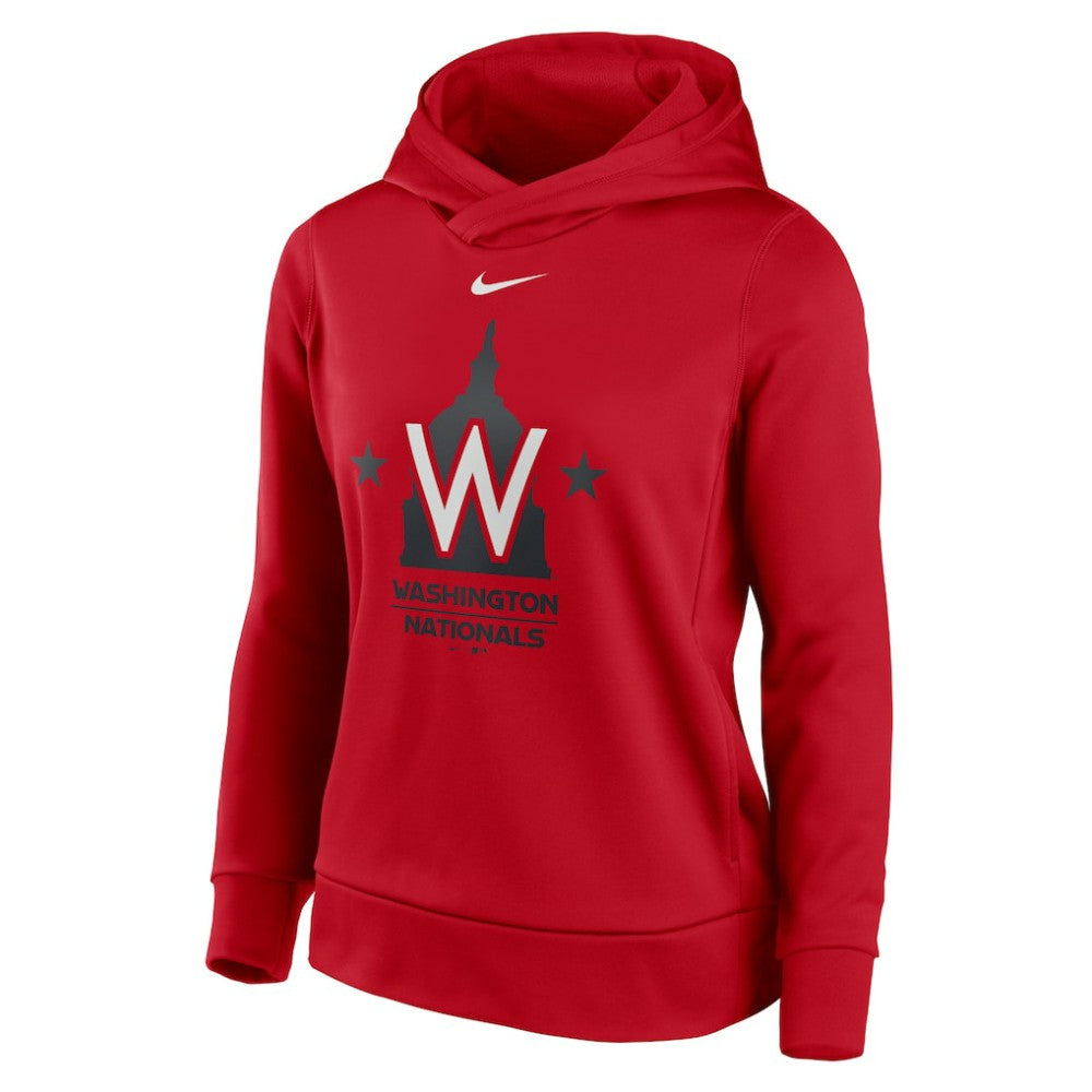 Washington Nationals Women's Alternate Logo Performance Pullover Hoodie - Red | Nike
