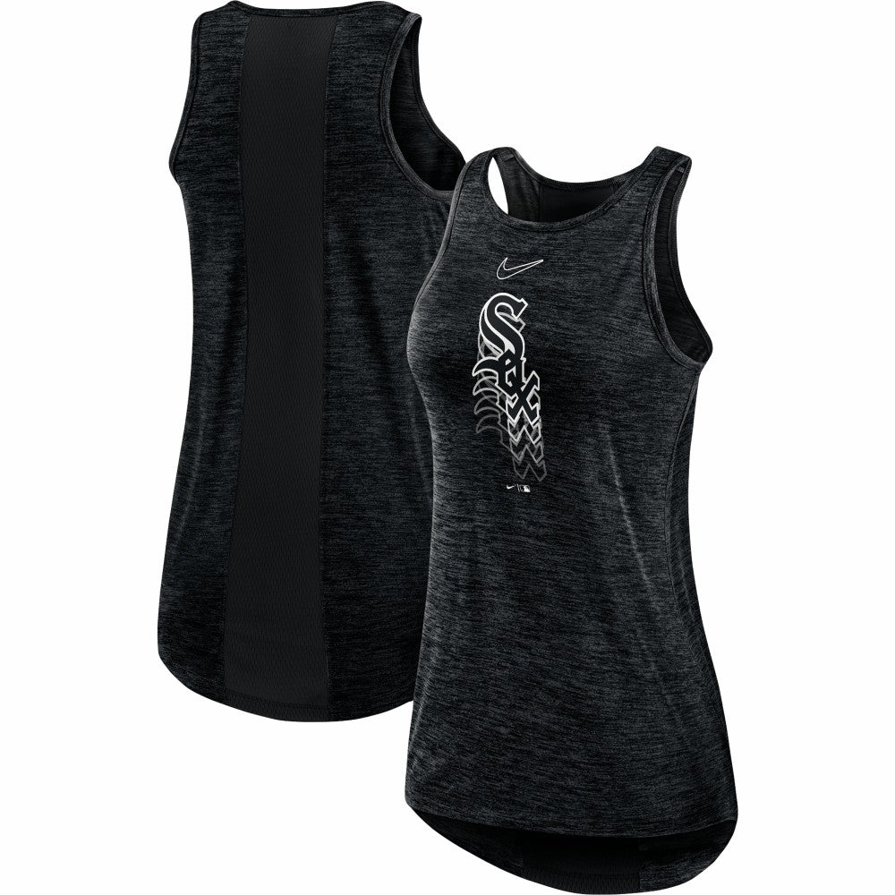 Chicago White Sox Women's Logo Fade High Neck Performance Tank Top - Black | Nike