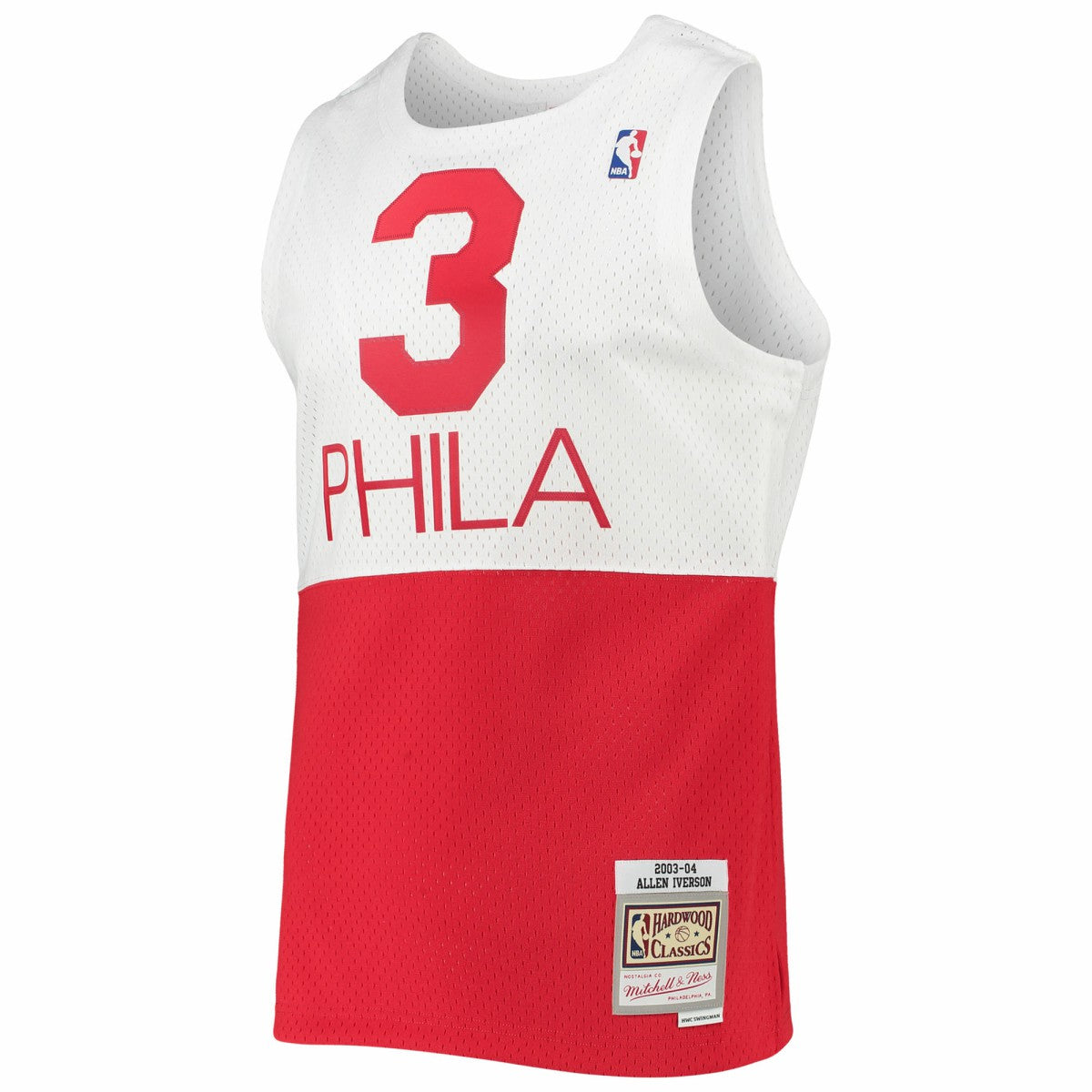 Allen Iverson Philadelphia 76ers 2003/2004 Hardwood Classics Swingman Jersey - White | Mitchell & Ness discount