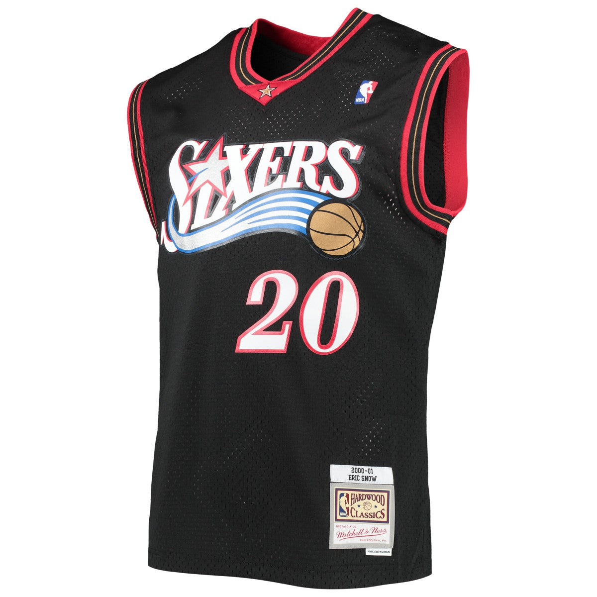 Eric Snow Philadelphia 76ers 2000/01 Hardwood Classics Swingman Jersey - Black | Mitchell & Ness cheap