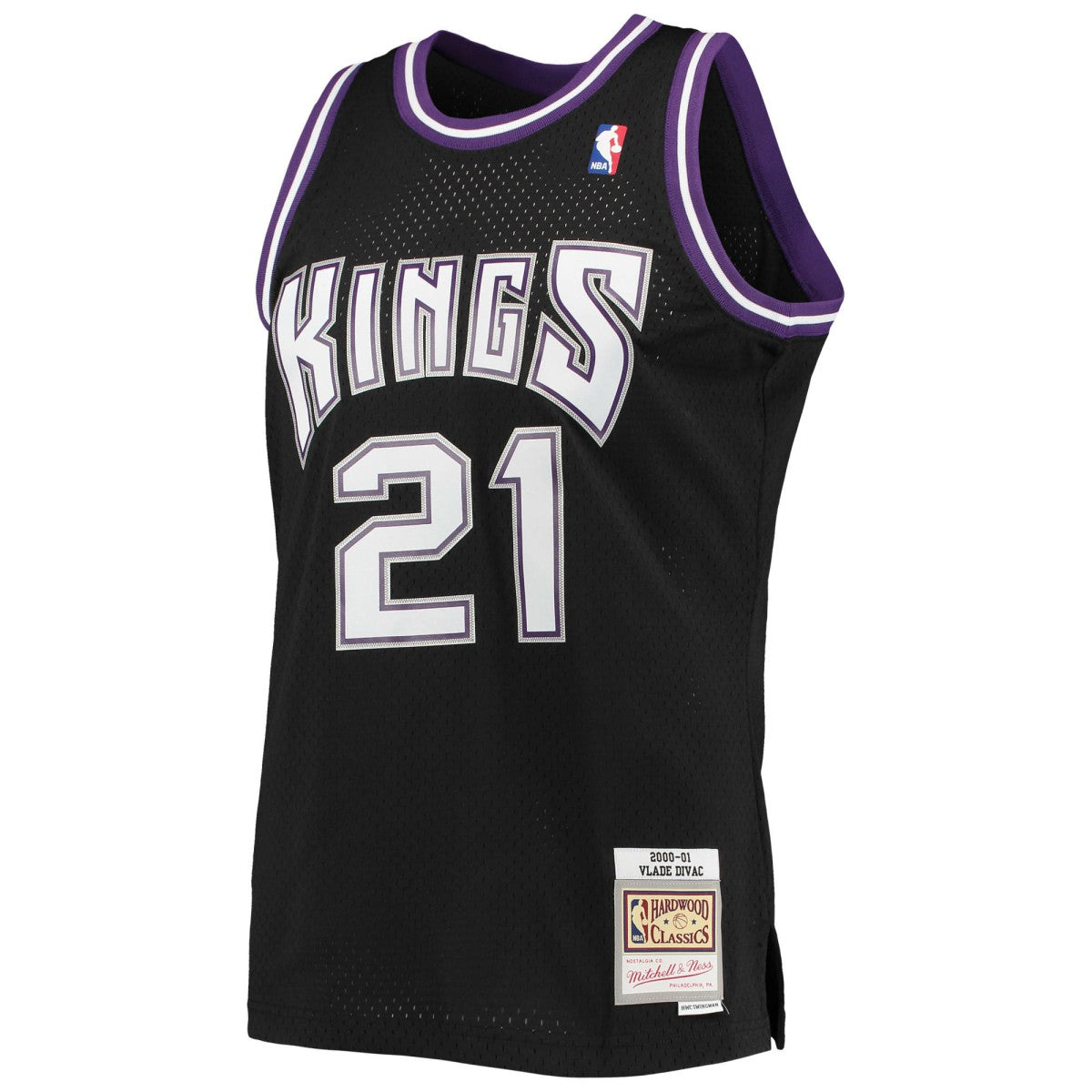 Vlade Divac Sacramento Kings 2000/01 Hardwood Classics Swingman Jersey - Black | Mitchell & Ness cheap