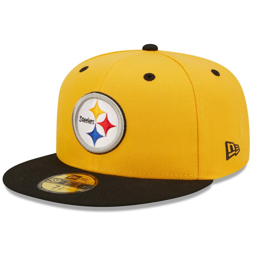 Pittsburgh Steelers New Era Flipside 2Tone 59FIFTY Fitted Hat - Gold/Black sale