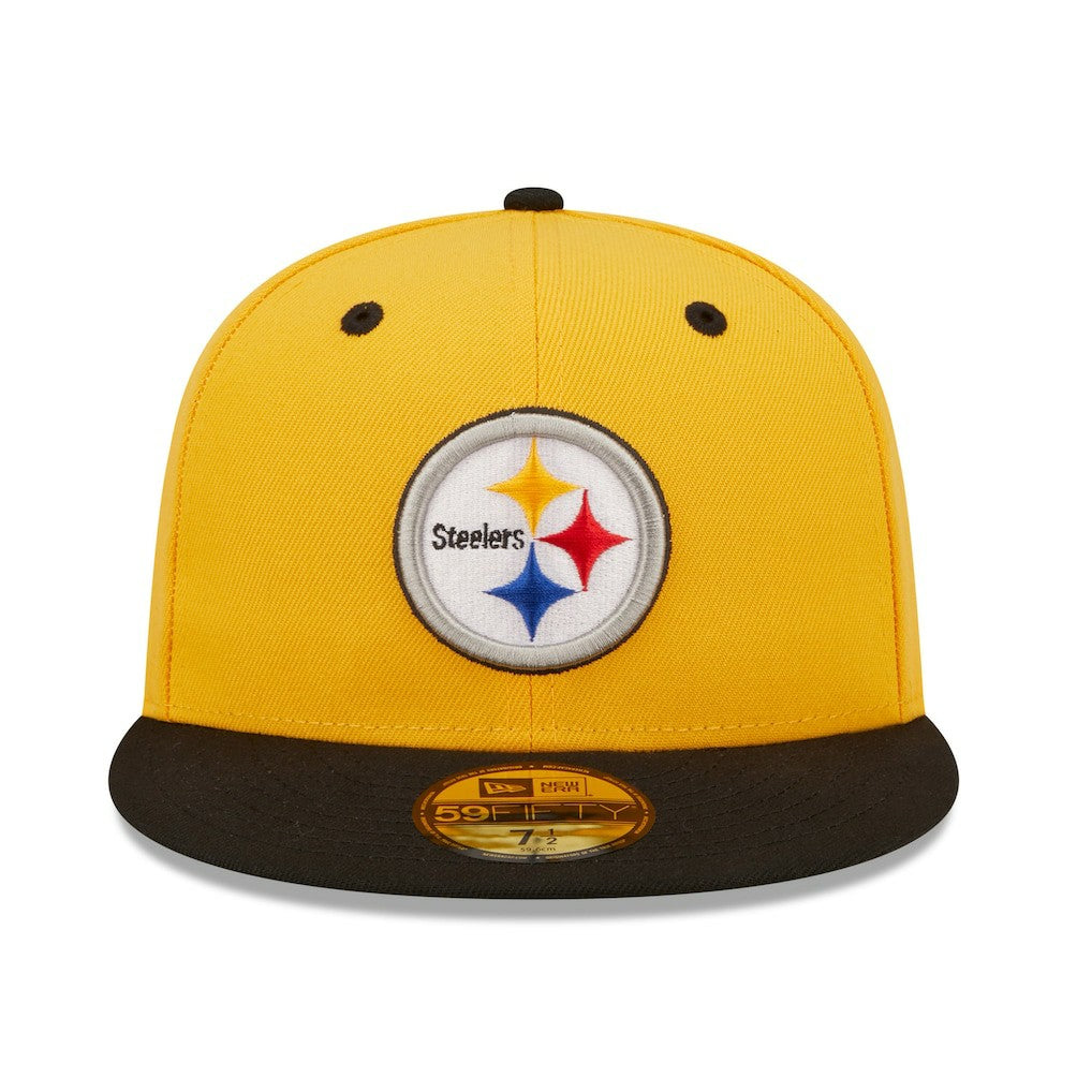 Pittsburgh Steelers New Era Flipside 2Tone 59FIFTY Fitted Hat - Gold/Black sale