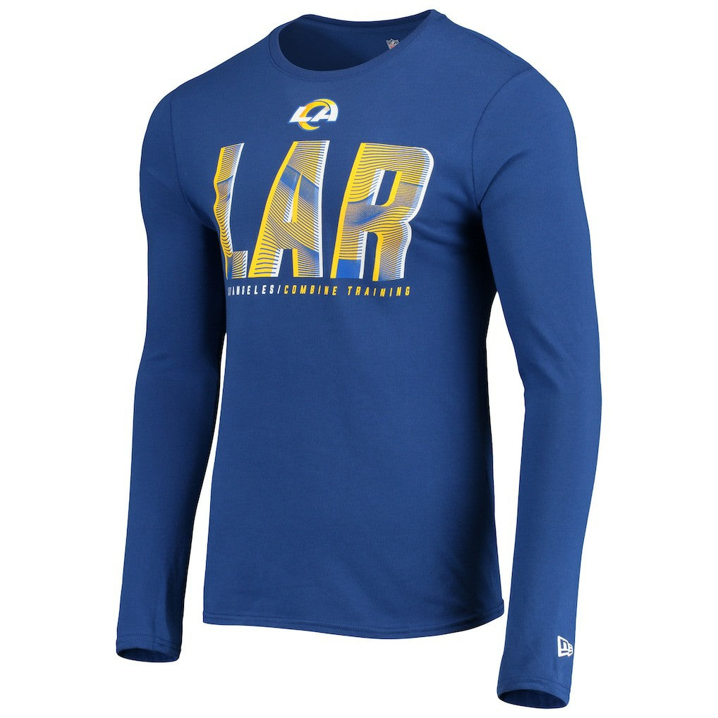Los Angeles Rams New Era Combine Authentic Static Abbreviation Long Sleeve T-Shirt - Royal cheap