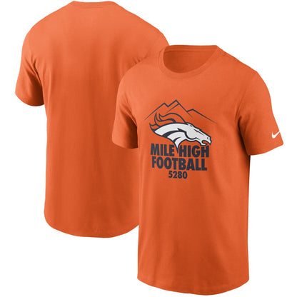 Denver Broncos Hometown Collection 5,280 T-Shirt - Orange | Nike for sale