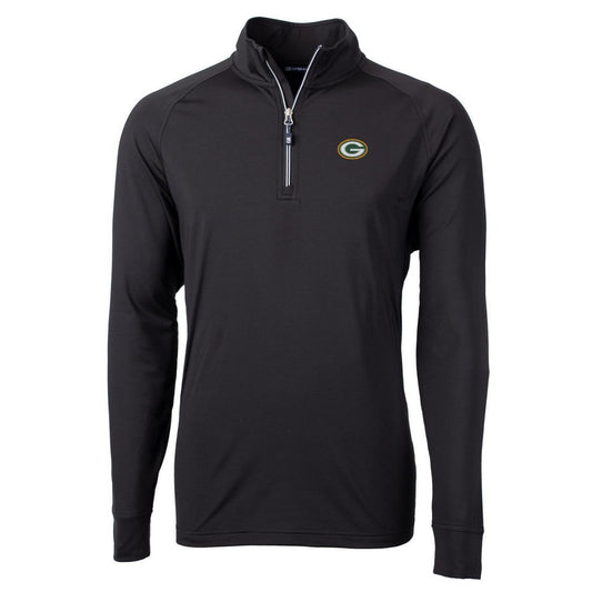 Green Bay Packers Cutter & Buck Big & Tall Adapt Eco Knit Quarter-Zip Pullover Jacket - Black discount