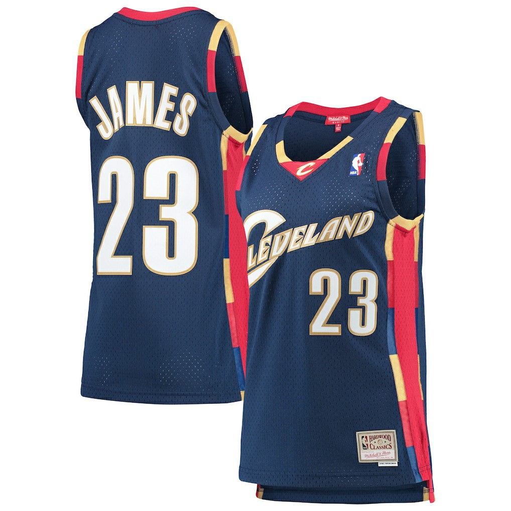 LeBron James Cleveland Cavaliers Women's Hardwood Classics Swingman Jersey sale - Navy | Mitchell & Ness sale