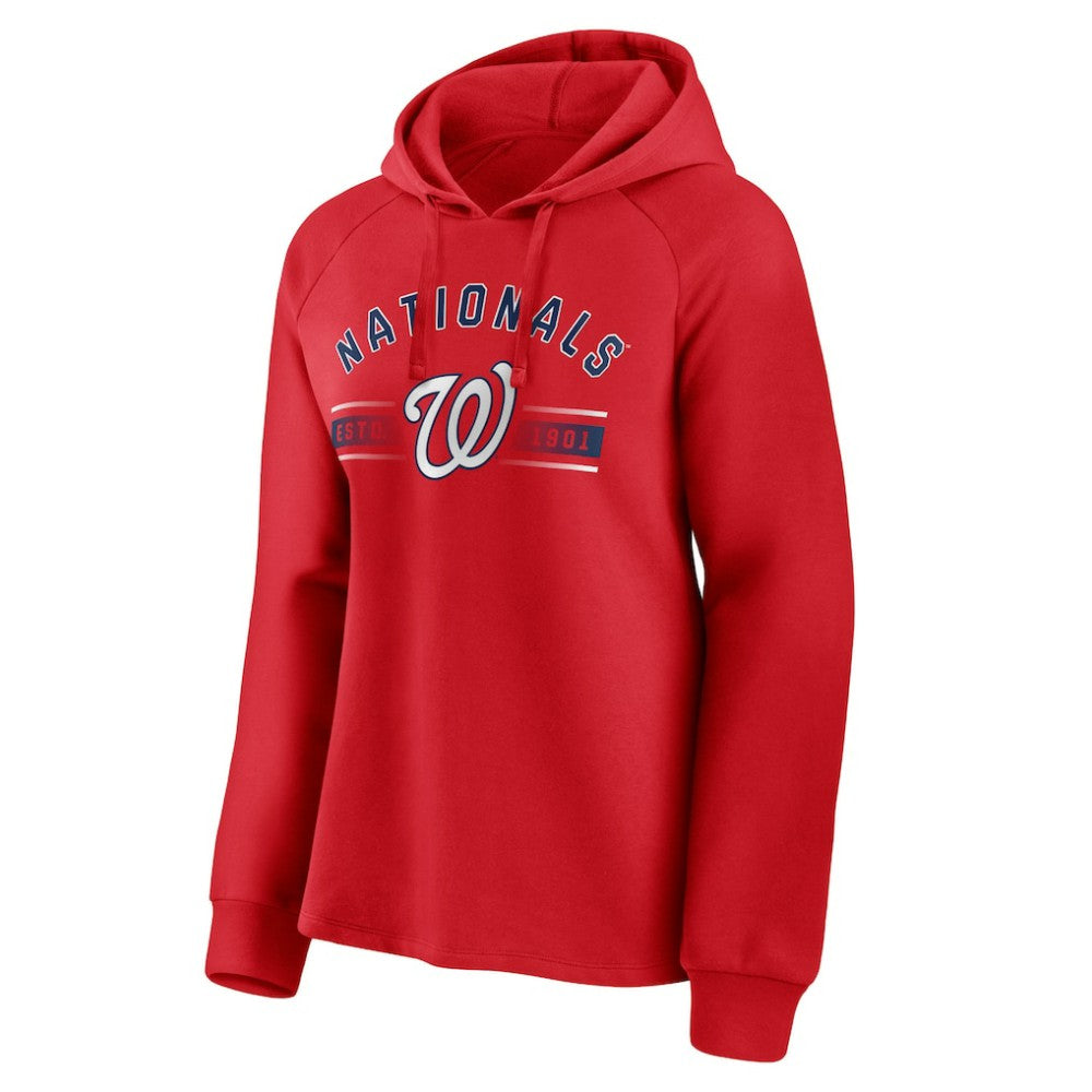 Washington Nationals Women's Perfect Play Raglan Pullover Hoodie - Red