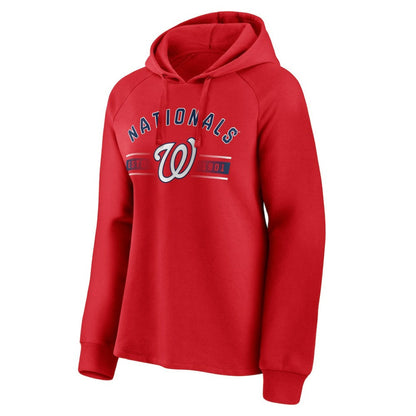 Washington Nationals Women's Perfect Play Raglan Pullover Hoodie - Red