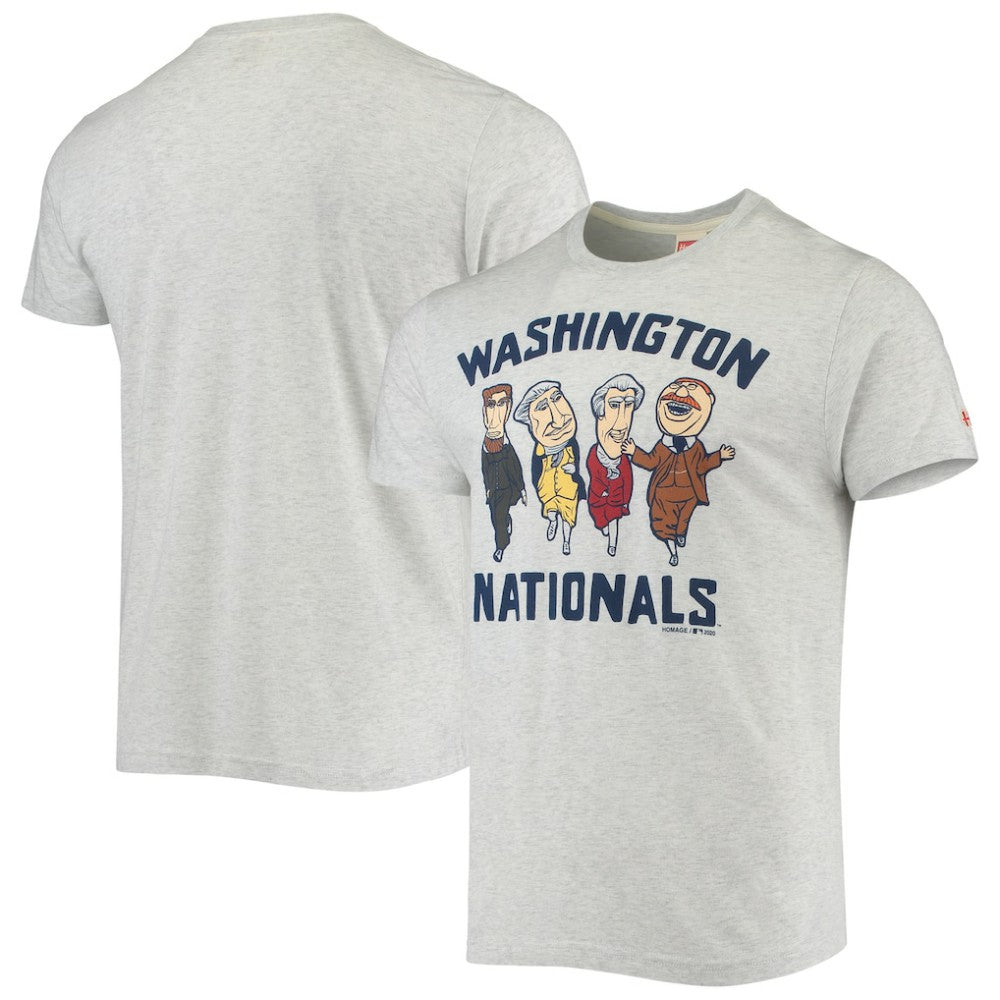 Washington Nationals Homage Hyper Local Tri-Blend T-Shirt - Heathered Gray