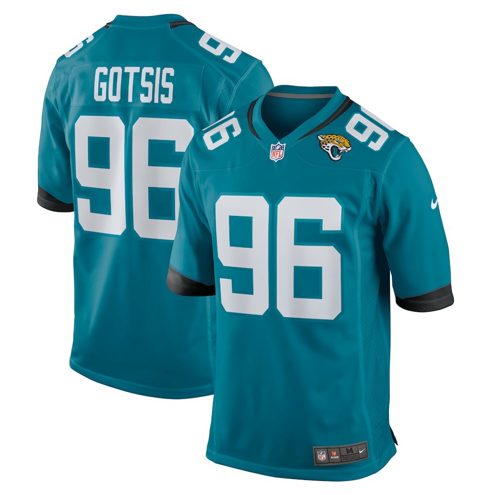 Adam Gotsis Jacksonville Jaguars Game Jersey - Teal | Nike on sale