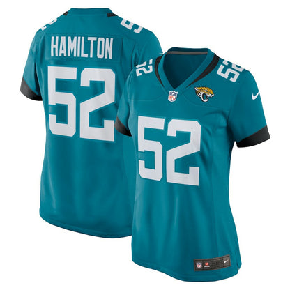 DaVon Hamilton Jacksonville Jaguars Women's Game Jersey - Teal | Nike on sale