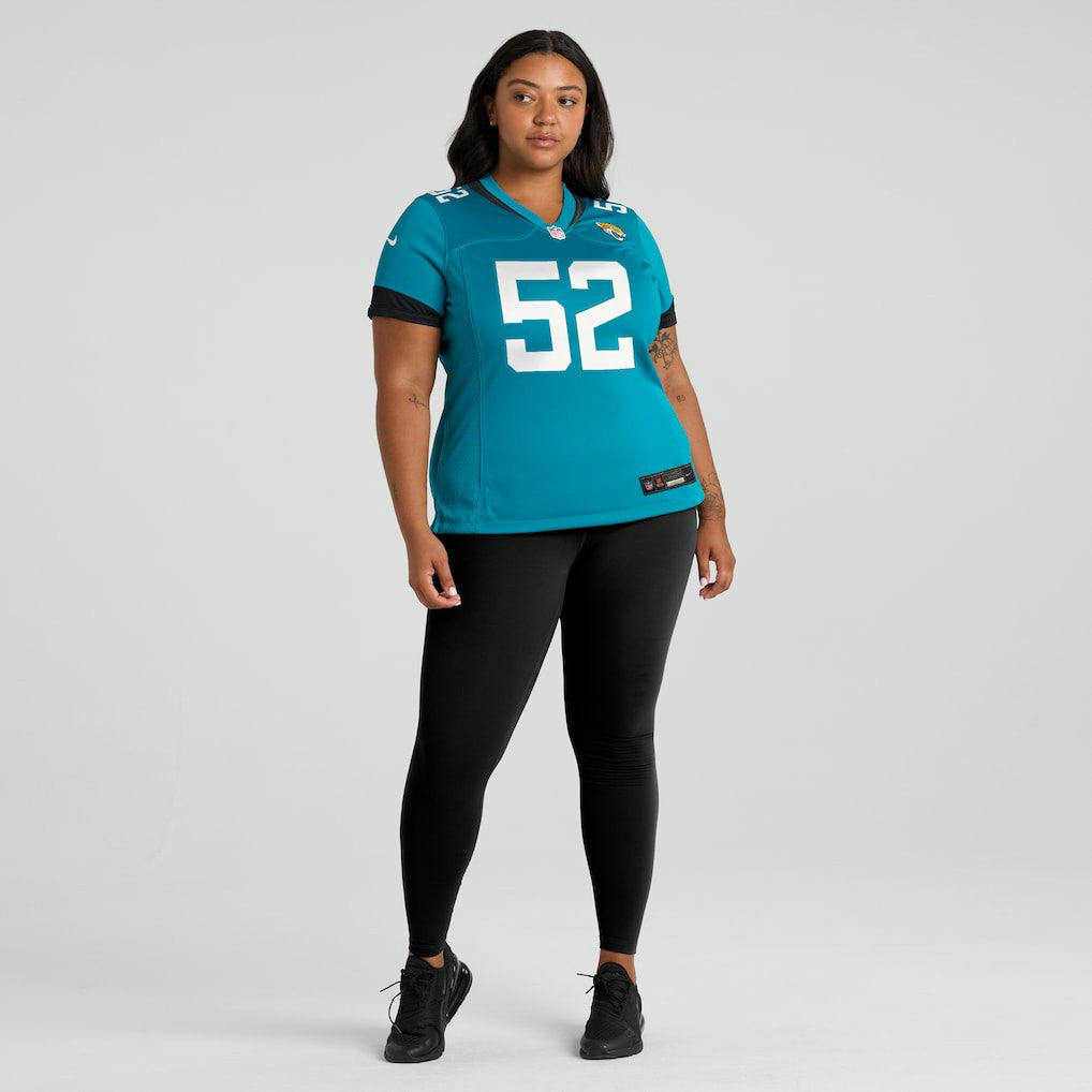 DaVon Hamilton Jacksonville Jaguars Women's Game Jersey - Teal | Nike on sale