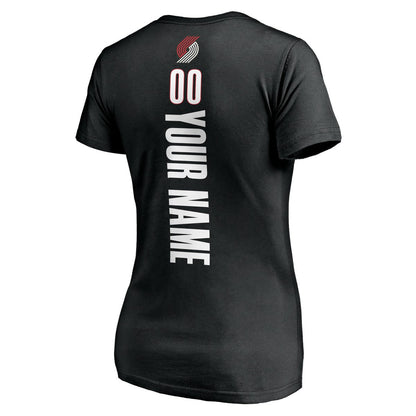 Portland Trail Blazers Women's Personalized Playmaker Team V-Neck T-Shirt - Black discount