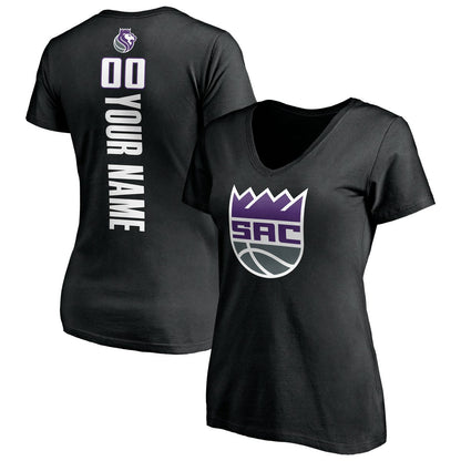 Sacramento Kings Women's Personalized Playmaker Team V-Neck T-Shirt - Black online
