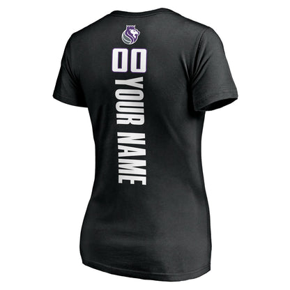 Sacramento Kings Women's Personalized Playmaker Team V-Neck T-Shirt - Black online