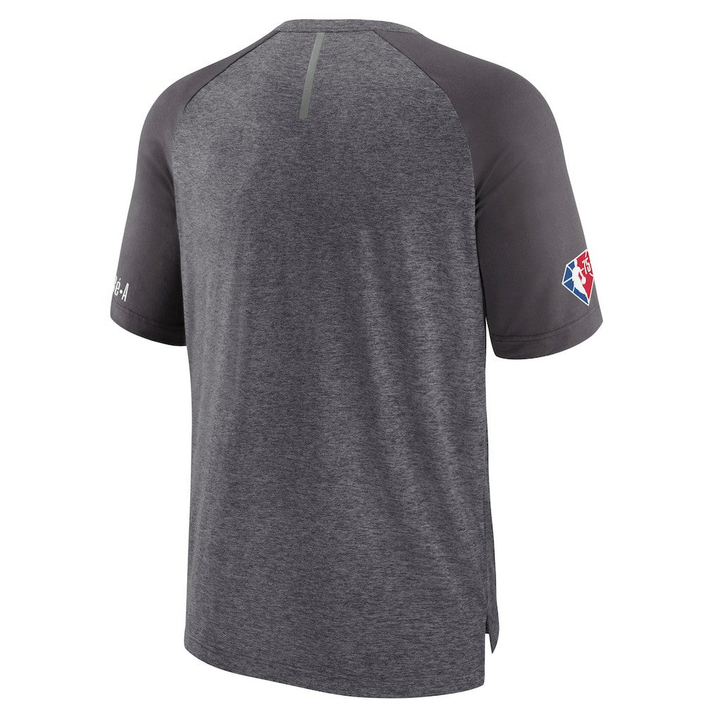 Brooklyn Nets 2022 Noches Ene-Be-A Core Shooting Raglan T-Shirt - Heathered Gray | Fanatics for sale