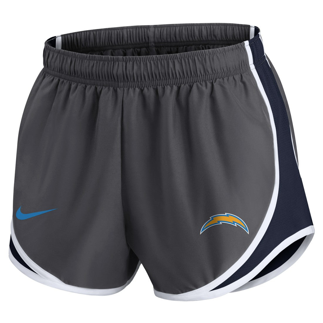 Los Angeles Chargers Women's Team Logo Performance Tempo Shorts - Charcoal | Nike online