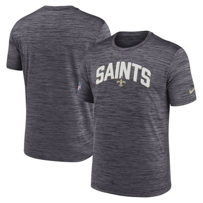 New Orleans Saints Sideline Velocity Athletic Stack Performance T-Shirt - Black | Nike for sale