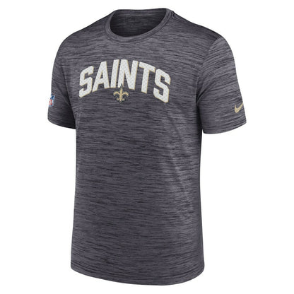 New Orleans Saints Sideline Velocity Athletic Stack Performance T-Shirt - Black | Nike for sale