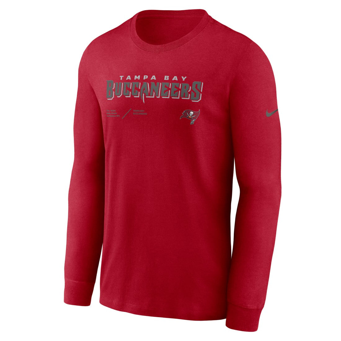 Tampa Bay Buccaneers Sideline Infograph Lock Up Performance Long Sleeve T-Shirt - Red | Nike on sale