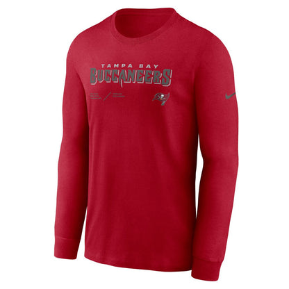 Tampa Bay Buccaneers Sideline Infograph Lock Up Performance Long Sleeve T-Shirt - Red | Nike on sale