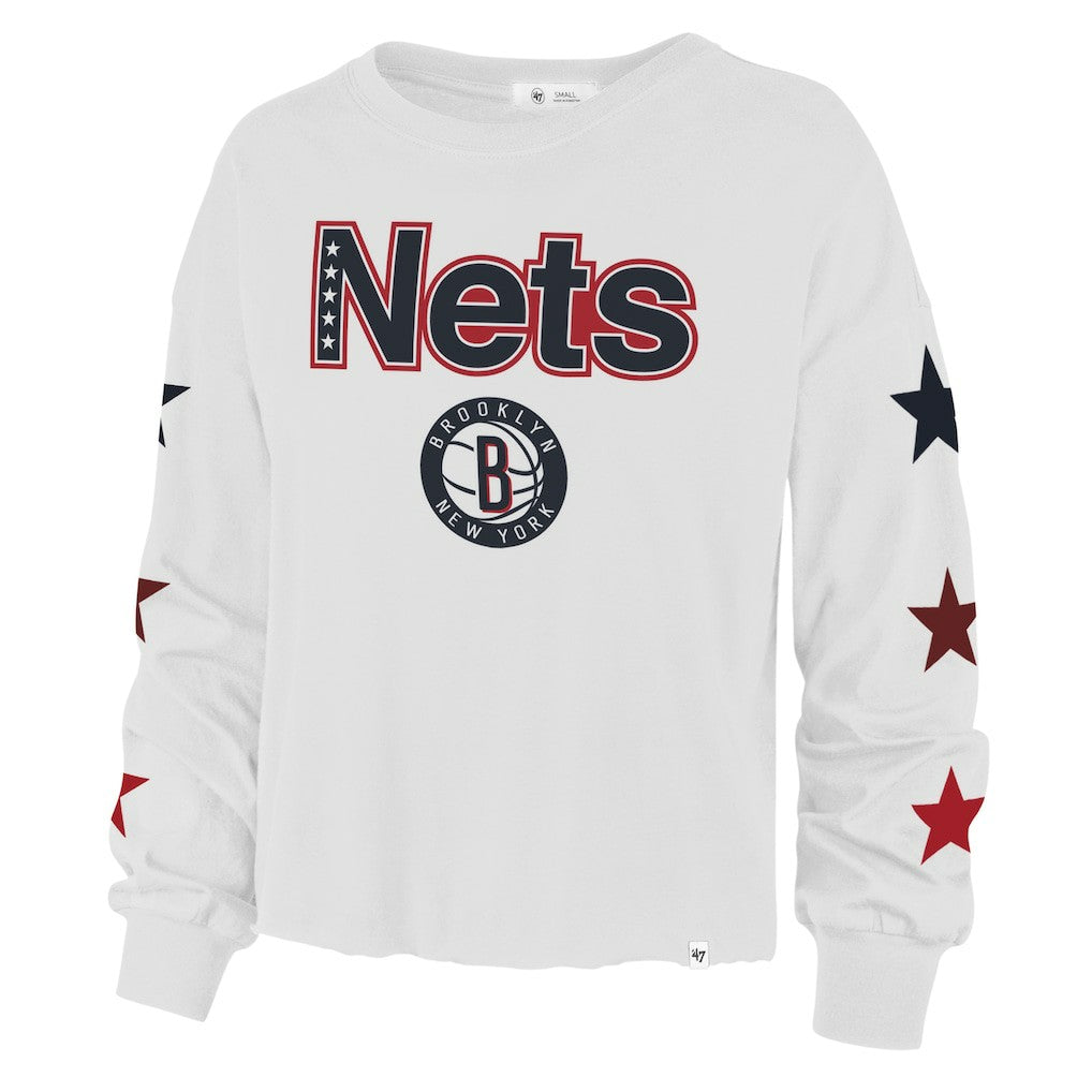 Brooklyn Nets '47 Women's 2021/22 City Edition Call Up Parkway Long Sleeve T-Shirt - White | 47 brand outlet